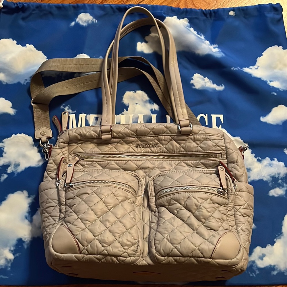 Like New MZ Wallace Crosby City Bag in Fog